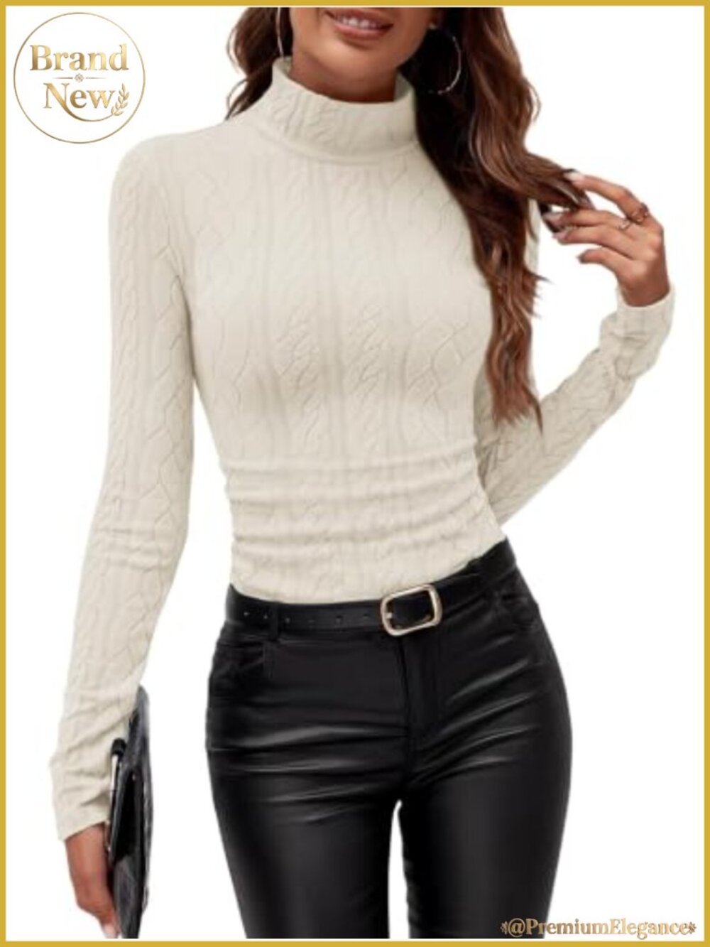 Mock Neck Slim Fit Lightweight Knit Long Sleeve Pullover Sweater Womens Casual